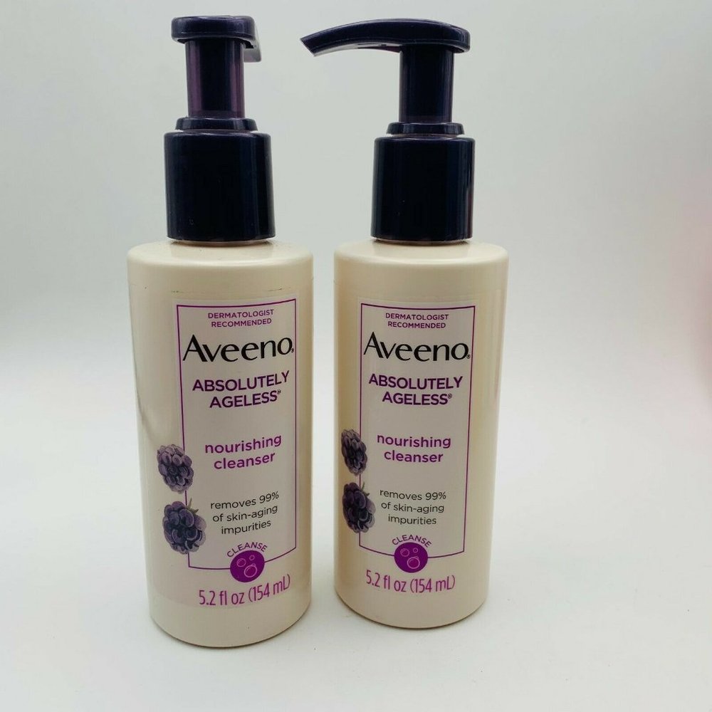 2 X AVEENO ABSOLUTELY AGELESS NOURISHING CLEANSER